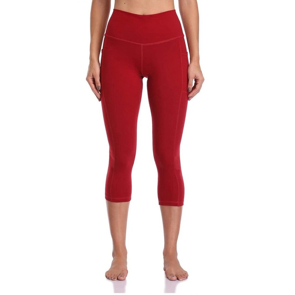 Colorfulkoala Comfort High Waist Tummy Control Workout Yoga Pant Capris 21”  Xs